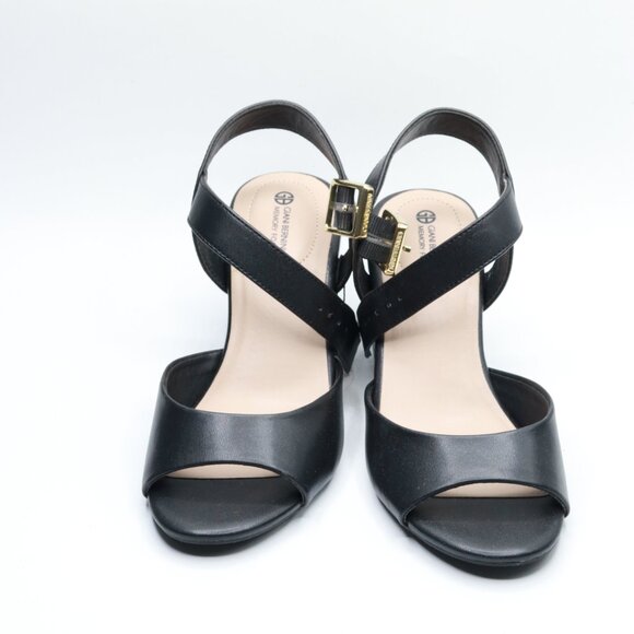 Giani Bernini Womens Townsonn Faux Leather Block Heels Black 6 Medium (B,M) - Picture 3 of 5